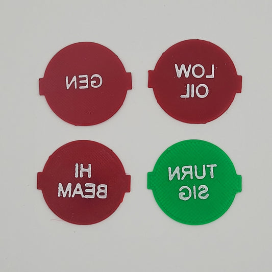 1960-66 GMC Truck - Dash Tell-tale/Warning/Idiot Lenses