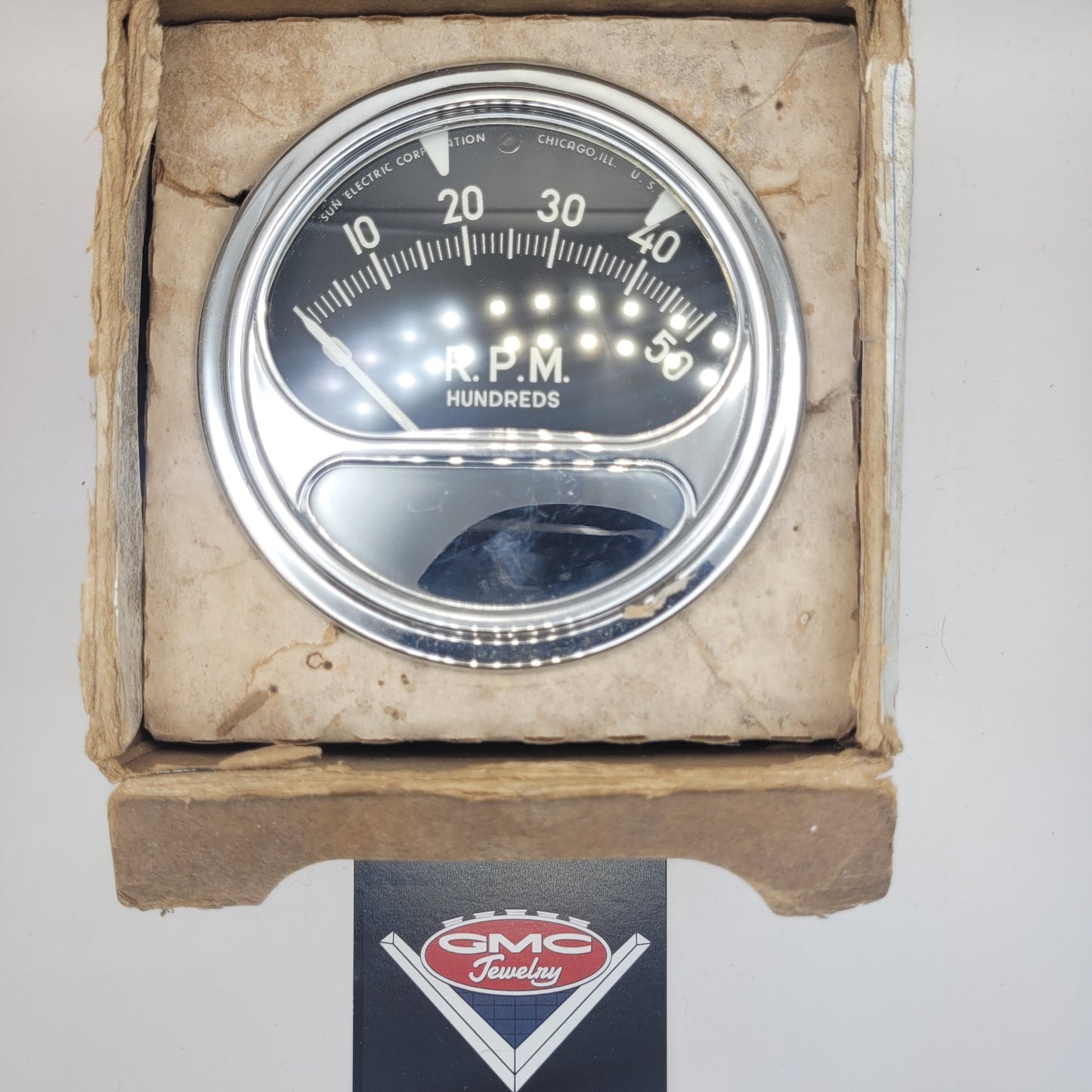 NOS Sun Electric Corporation RC-50 Tachometer 0-5000 RPM - with EB-7A/9A Sending Unit