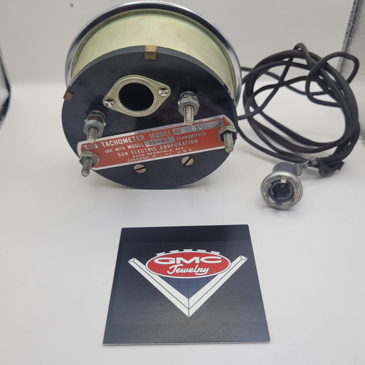 NOS Sun Electric Corporation RC-50 Tachometer 0-5000 RPM - with EB-7A/9A Sending Unit