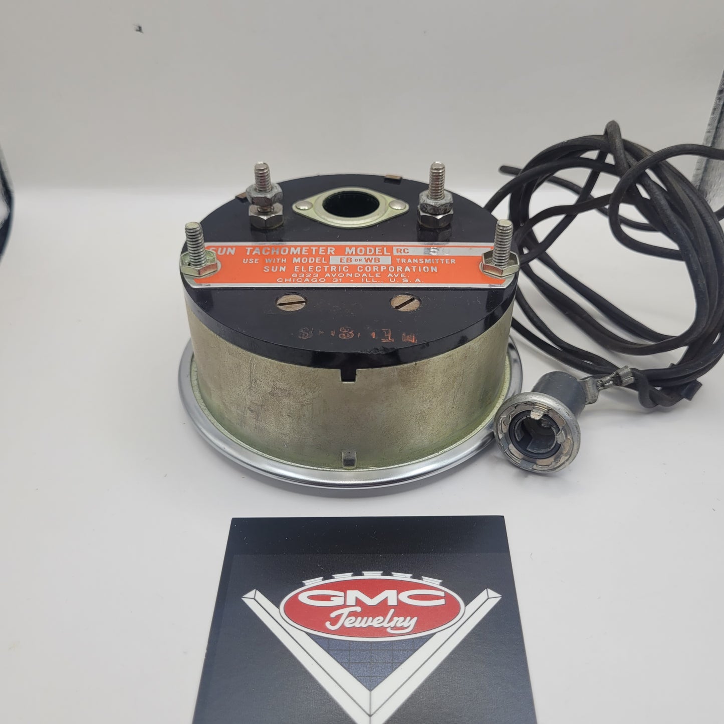 NOS Sun Electric Corporation RC-50 Tachometer 0-5000 RPM - with EB-7A/9A Sending Unit