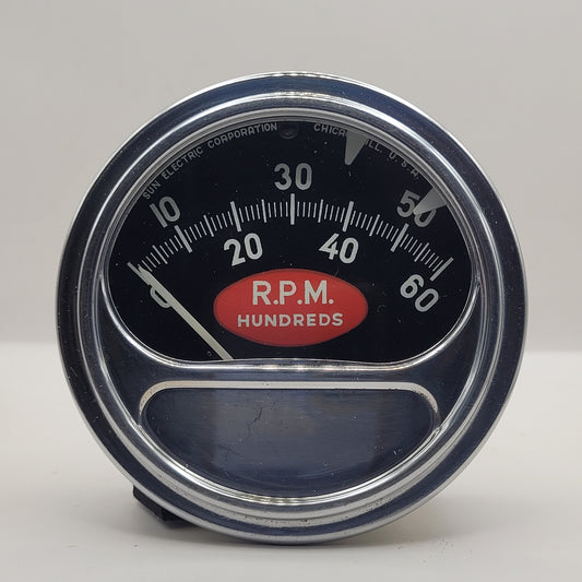 Sun Electric Corporation RC-60 "Red Football" Tachometer 0-6000 RPM