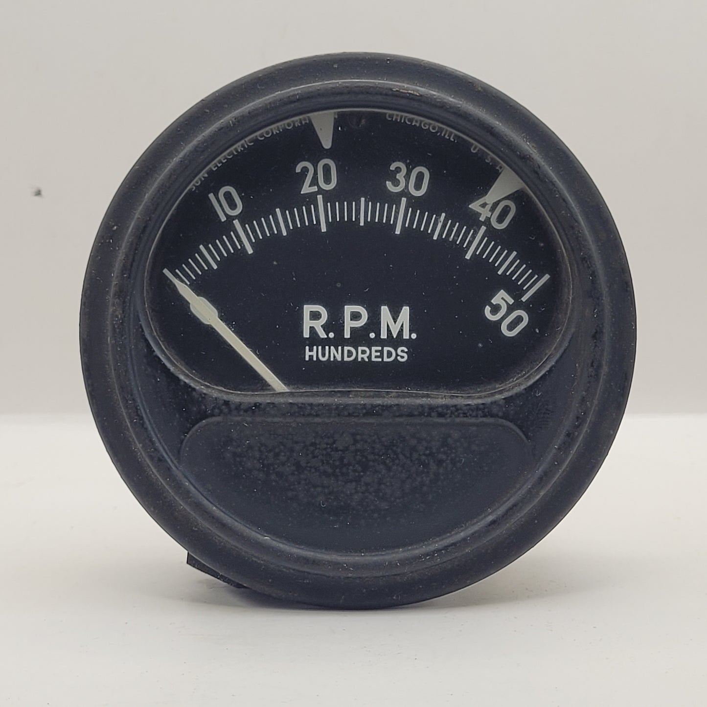 Black Bezel - NOS Sun Electric Corporation RB-50 Tachometer 0-5000 RPM - with HotRod Gems Transmitter