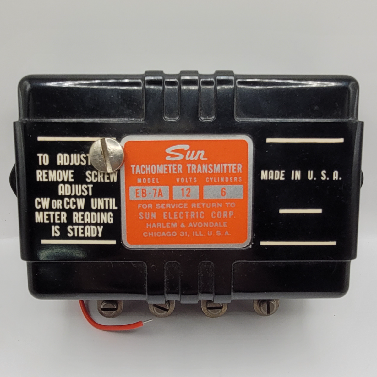 Sun Electric Instruments Sun Electric Corp Tachometer 6 Cylinder Sending Unit - EB 7A - refurbi ...