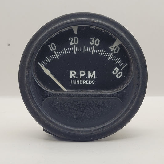 Black Bezel - NOS Sun Electric Corporation RB-50 Tachometer 0-5000 RPM - with HotRod Gems Transmitter