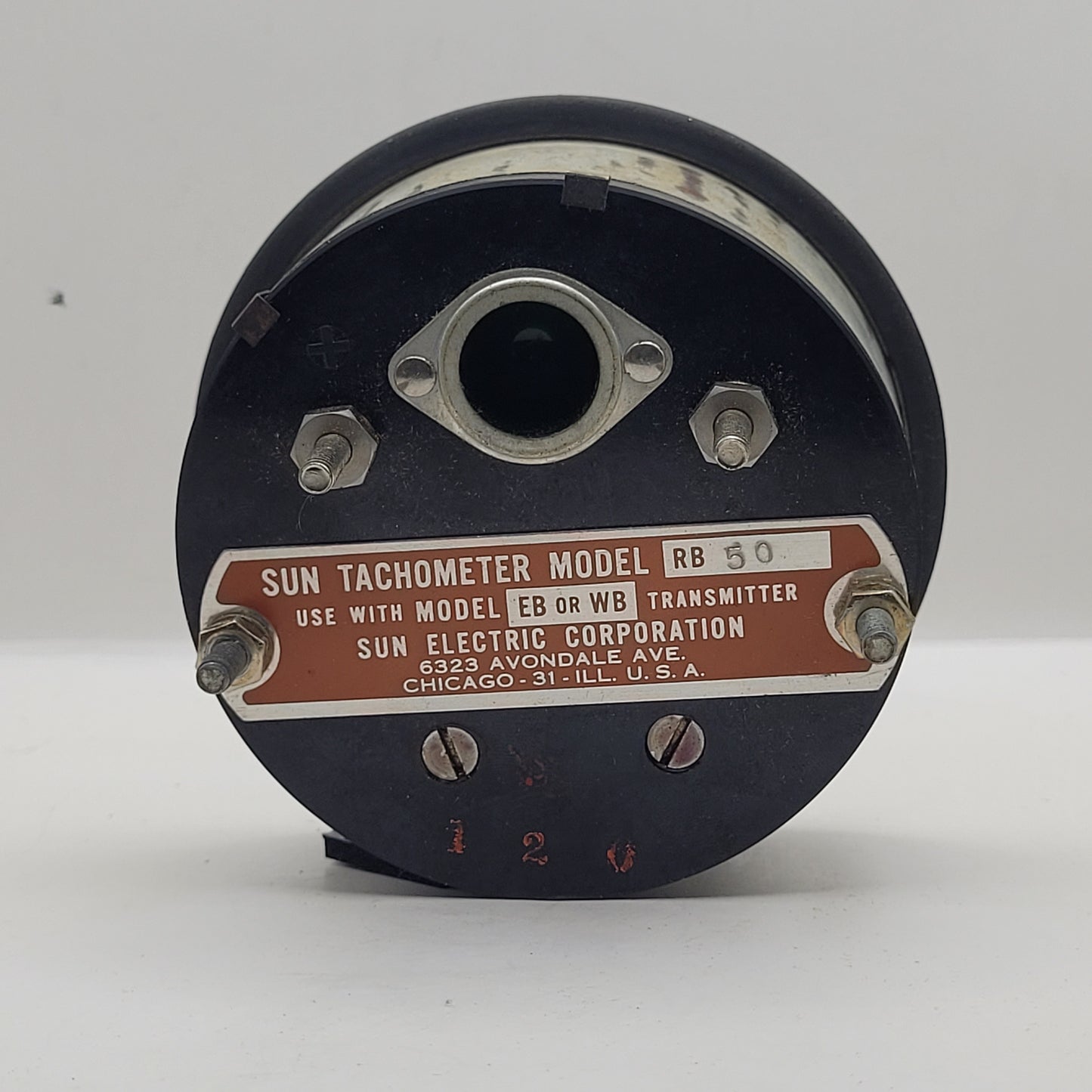 Black Bezel - NOS Sun Electric Corporation RB-50 Tachometer 0-5000 RPM - with HotRod Gems Transmitter