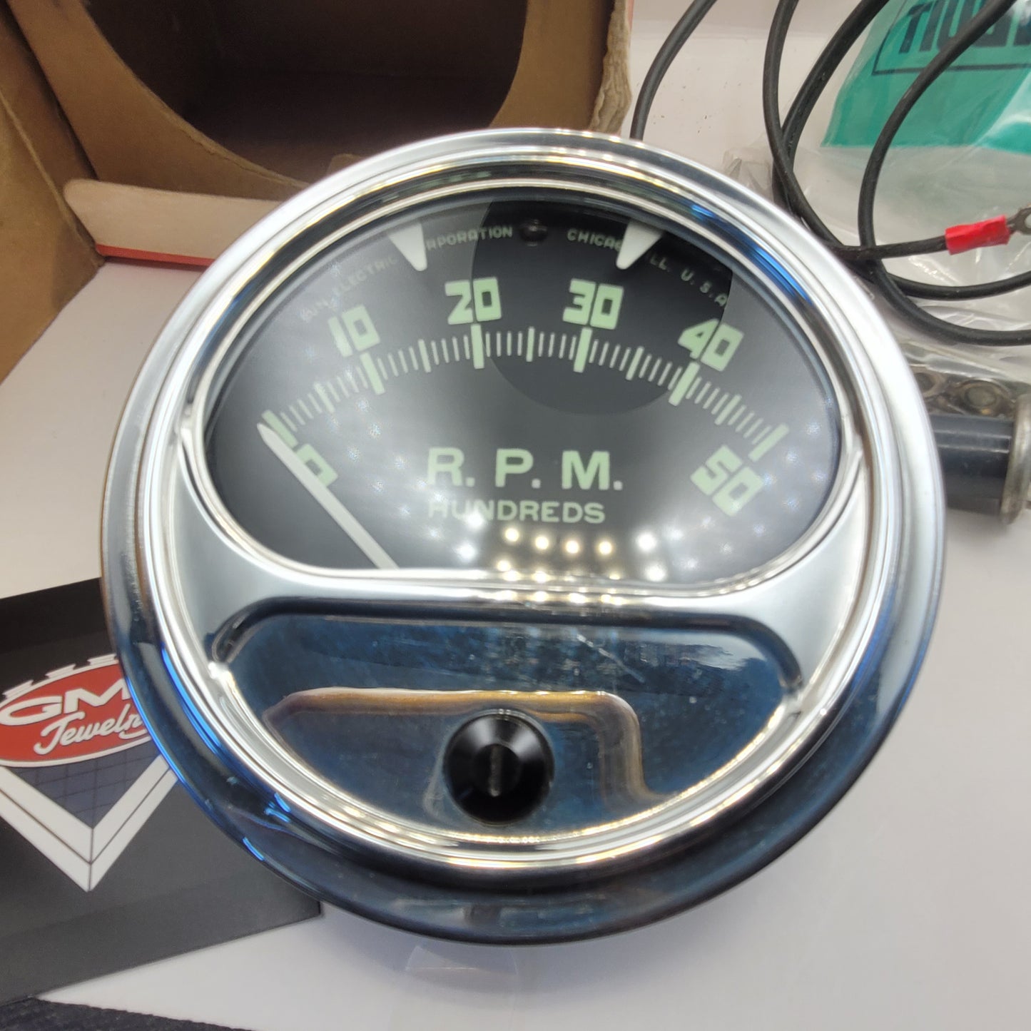 NOS in Box GMC/Sun Electric Corp RC-5A Tachometer Tribute 0-5,000 RPM - RC-50 refaced to RC-5A