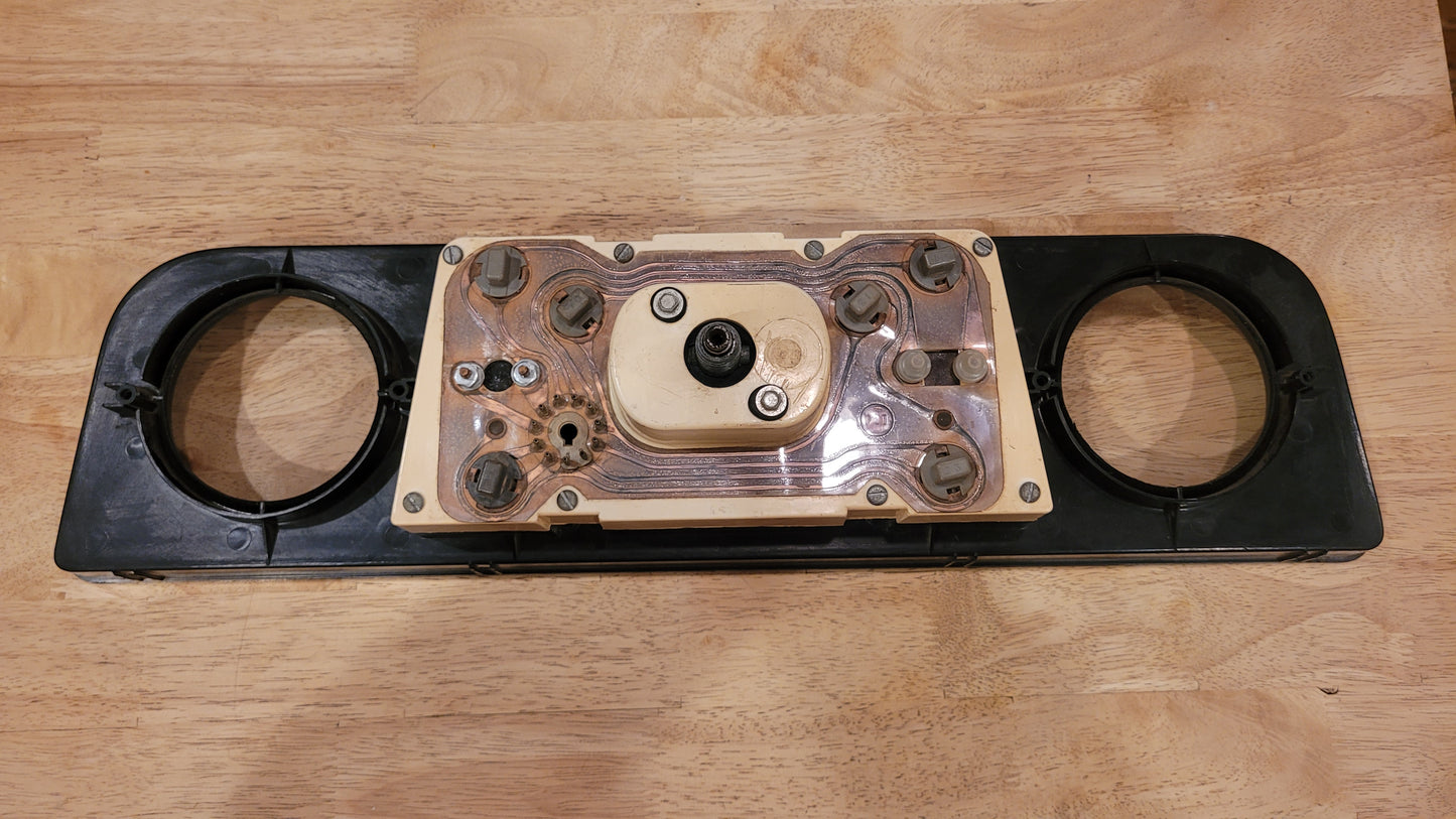 1962-66 GMC light duty truck - Instrument cluster - Complete - Fully Tested - with 2 Open Accessory Gauge Spaces