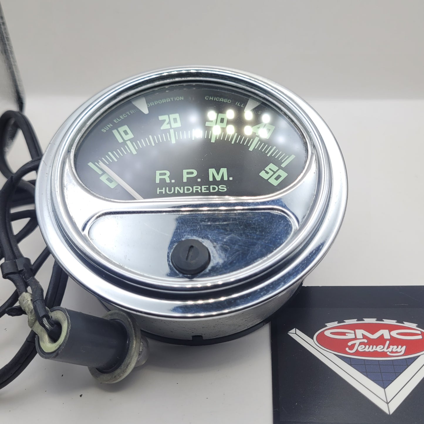 NOS Accessory Tachometer - Sun Electric Corporation RC-50 converted to RC-5A Tachometer 0-5000 RPM