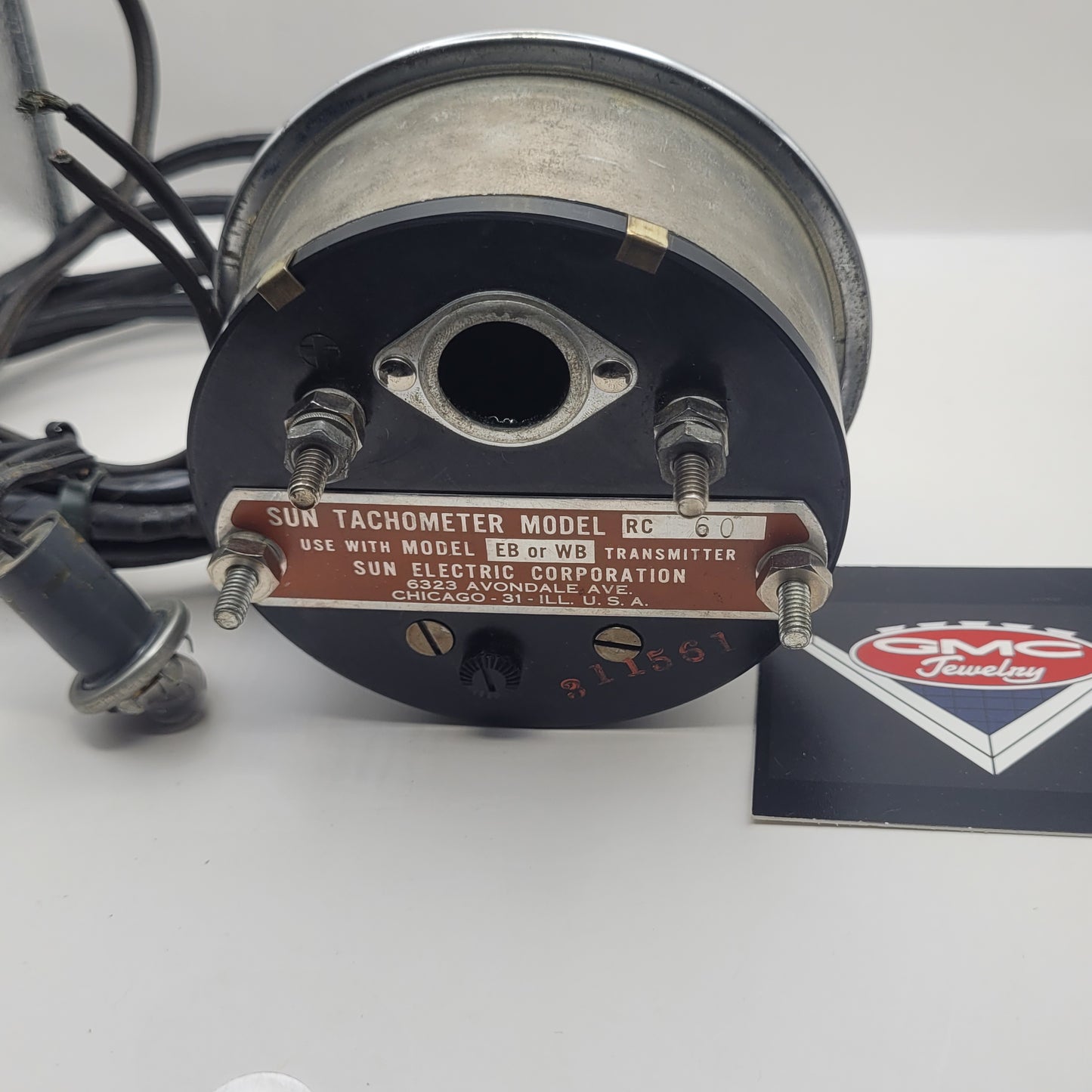Sun Electric Corporation RC-60 "Red Football" Tachometer 0-6000 RPM