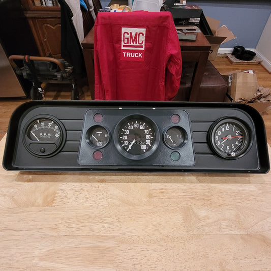 1960-66 GMC light duty truck & 1960-66 big truck- steel instrument cluster